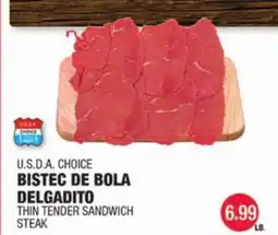 Carnicerias Jimenez U.S.D.A CHOICE BISTEC DE BOLA DELGADITO offer