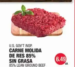 Carnicerias Jimenez U.S. GOV'T INSP. CARNE MOLIDA DE RES 85% SIN GRASA offer