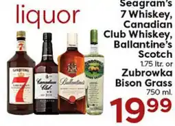 Rich's Fresh Market Seagram's 7 Whiskey, Canadian Club Whiskey, Ballantine's Scotch, 1.75 ltr. or Zubrowka Bison Grass offer