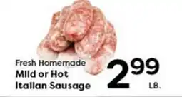 Rich's Fresh Market Fresh Homemade Mild or Hot Italian Sausage offer