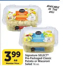 Albertsons Signature SELECT Pre-Packaged Classic Potato or Macaroni Salad offer