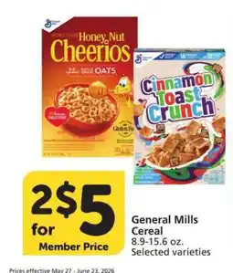 Albertsons General Mills Cereal offer