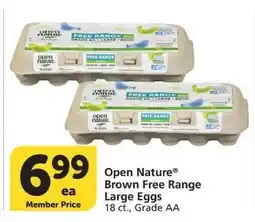 Albertsons Open Nature Brown Free Range Large Eggs offer