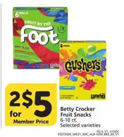Albertsons Betty Crocker Fruit Snacks offer