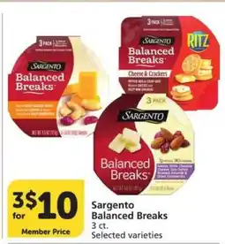 Albertsons Sargento Balanced Breaks offer
