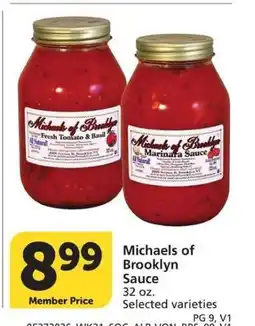 Albertsons Michaels of Brooklyn Sauce offer