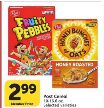 Albertsons Post Cereal offer