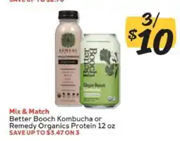 Winn Dixie Better Booch Kombucha or Remedy Organics Protein 12 oz offer