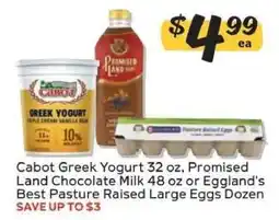 Winn Dixie Cabot Greek Yogurt, Promised Land Chocolate Milk, Eggland's Best Eggs offer