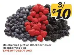 Winn Dixie Blueberries pint or Blackberries or Raspberries 6 oz offer