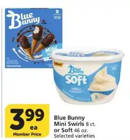 Albertsons Blue Bunny Mini Swirls or Soft offer