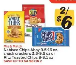 Winn Dixie Nabisco Chips Ahoy, snack crackers, Ritz Toasted Chips offer