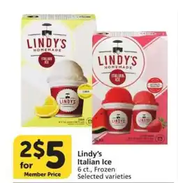 Albertsons Lindy's Italian Ice offer