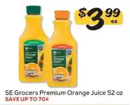 Winn Dixie SE Grocers Premium Orange Juice offer