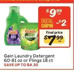 Winn Dixie Gain Laundry Detergent offer