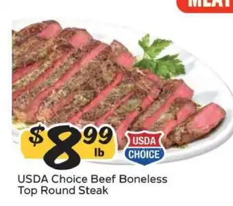 Winn Dixie USDA Choice Beef Boneless Top Round Steak offer