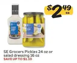 Winn Dixie SE Grocers Pickles 24 oz or salad dressing 16 oz offer