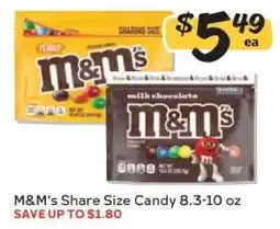Winn Dixie M&M'S Share Size Candy offer