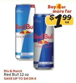 Winn Dixie Red Bull 12 oz offer