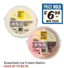 Winn Dixie Essentials Ice Cream Gallon offer