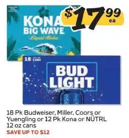 Winn Dixie Budweiser, Miller, Coors, Yuengling, Kona, NÜTRL offer