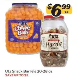 Winn Dixie Utz Snack Barrels offer