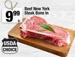 Super King Markets Beef New York Steak Bone In offer