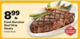 Save a Lot Fresh Boneless Beef Strip Steaks offer