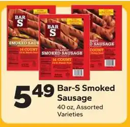 Save a Lot Bar S Smoked Sausage offer