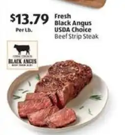 Aldi Fresh Black Angus USDA Choice Beef Strip Steak offer