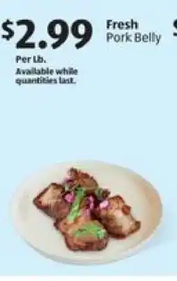 Aldi Fresh Pork Belly offer