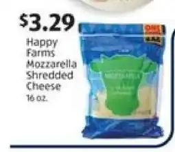 Aldi Happy Farms Mozzarella Shredded Cheese offer