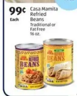 Aldi Casa Mamita Refried Beans offer