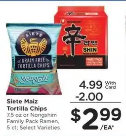 Kroger Siete Maiz Tortilla Chips offer
