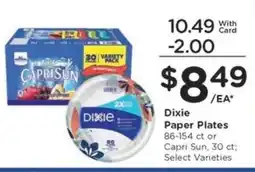 Kroger Dixie Paper Plates or Capri Sun offer