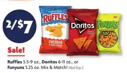 Family Dollar Ruffles, Doritos, or Funyuns offer