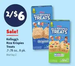 Family Dollar Kellogg's Rice Krispies Treats offer
