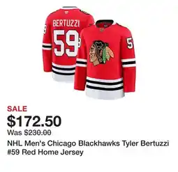 Dick's Sporting Goods NHL Men's Chicago Blackhawks Tyler Bertuzzi #59 Red Home Jersey offer