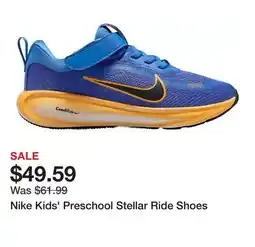 Dick's Sporting Goods Nike Kids' Preschool Stellar Ride Shoes offer