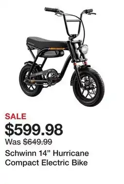 Dick's Sporting Goods Schwinn 14 Hurricane Compact Electric Bike offer