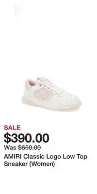 Nordstrom AMIRI Classic Logo Low Top Sneaker (Women) offer