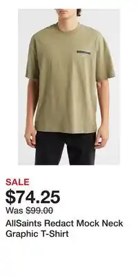 Nordstrom AllSaints Redact Mock Neck Graphic T-Shirt offer