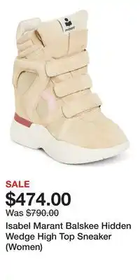 Nordstrom Isabel Marant Balskee Hidden Wedge High Top Sneaker (Women) offer