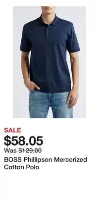 Nordstrom BOSS Phillipson Mercerized Cotton Polo offer