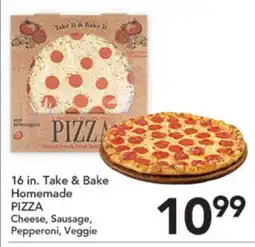 Pete's Fresh Market 16 in. Take & Bake Homemade PIZZA offer