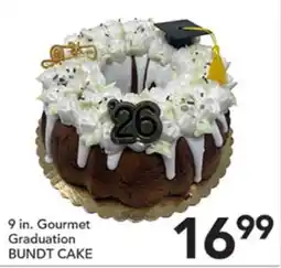 Pete's Fresh Market 9 in. Gourmet Graduation BUNDT CAKE offer
