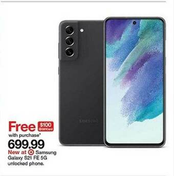 Target Samsung Galaxy S21 Fe 5g offer