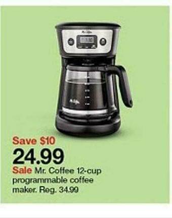 Target Mr. Coffee 12-cup Programmable Coffee Maker offer
