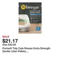 Petsmart Purina Tidy Cats Breeze Extra Strength Zeolite Litter Pellets, Active Clean Scented Refill Pack offer
