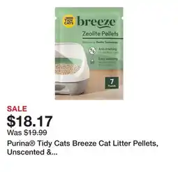 Petsmart Purina Tidy Cats Breeze Cat Litter Pellets, Unscented & Anti-Tracking Refill Pack offer